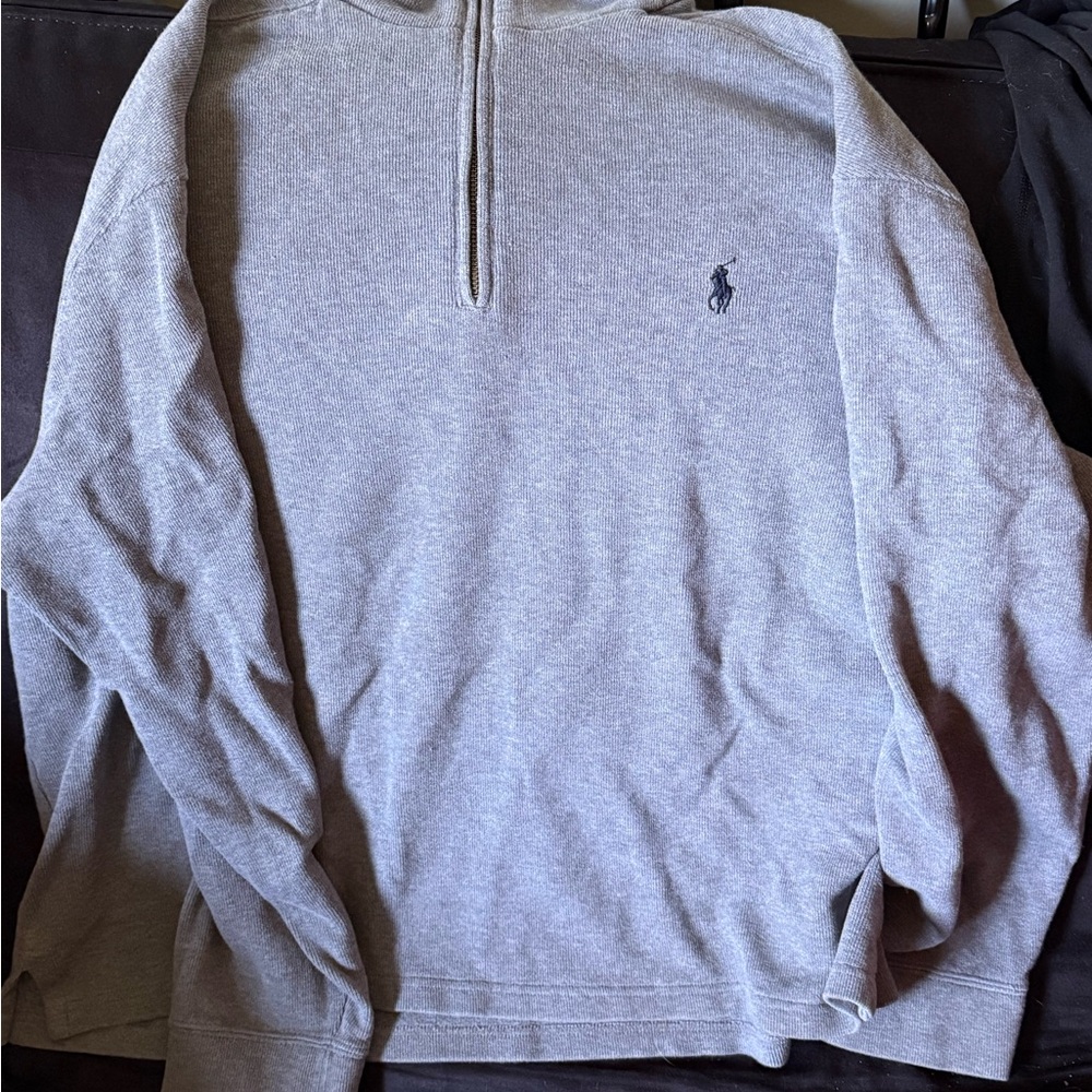 Polo by Ralph Lauren Gray Zip Up Sweater